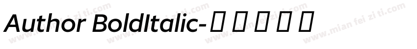 Author BoldItalic字体转换